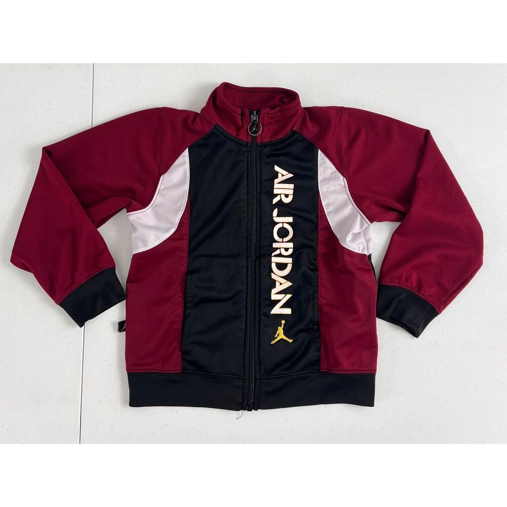 Nike Air Jordan Toddler Track Jacket Burgundy Red Black Size 4T